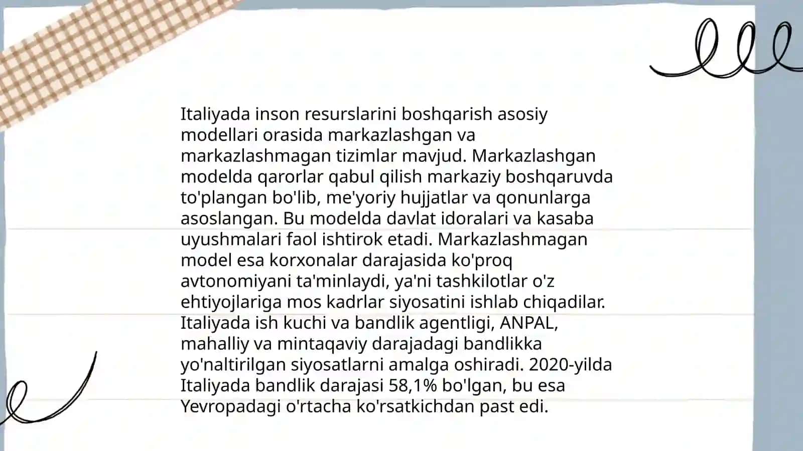 Italiyada Inson Resurslarini Boshqarish Tajribasi va O’zbekistonda Foydalanish 3