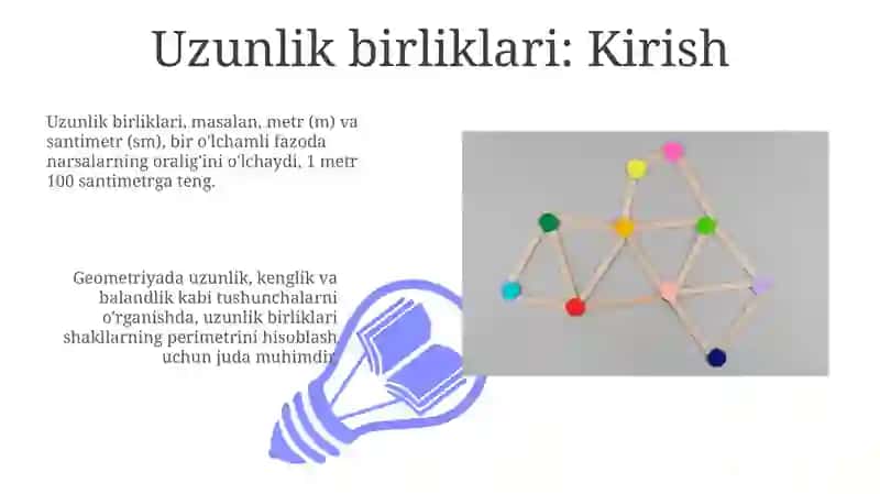 Uzunlik va yuza o‘lchov birliklari orasidagi bog‘liqliklar va ular ustida amallar bajarish 3