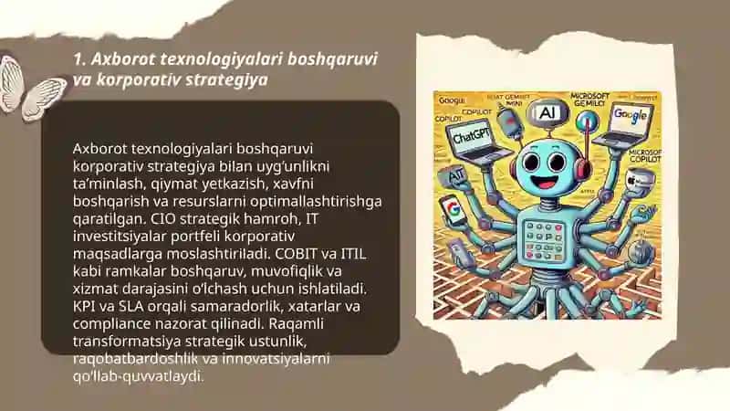 Axborot texnologiyalari boshqaruvi va korporativ strategiya 3