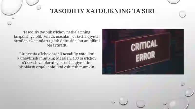 Tasodifiy xatoni natijaga ta'siri 3