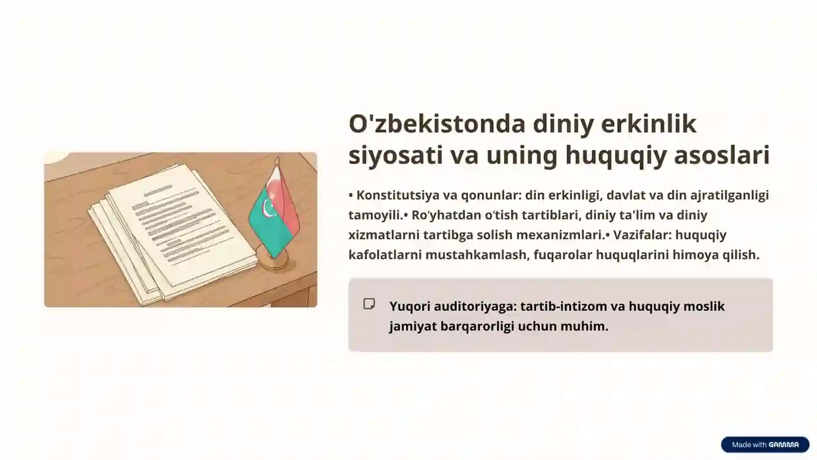 Oʻzbekistonda va Xalqaro Diniy Tashkilotlar: Faoliyat va Barqaror Rivojlanish 3