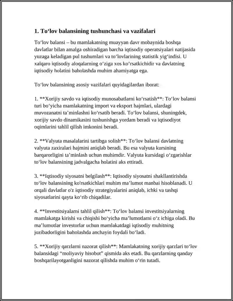 TOʻLOV BALANSI 3