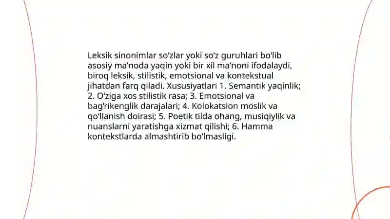 Leksik sinonimlar- poetik vosita sifatida 3
