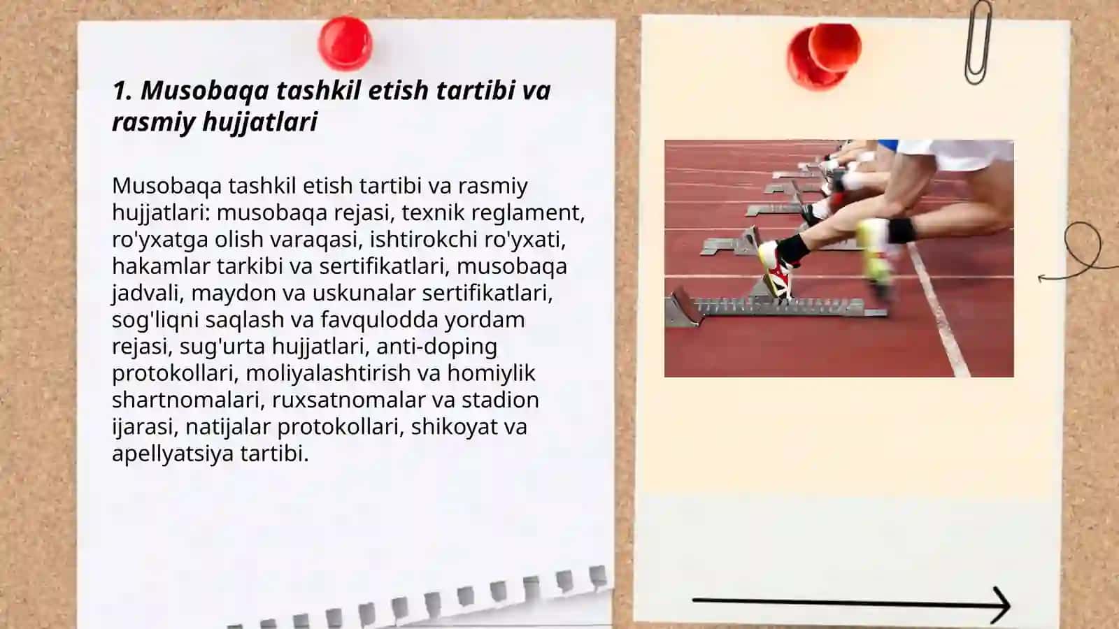 Gimnastika va yengil atletika sport turlari boʻyicha musobaqalar tashkil etish va hakamlik qilish 3