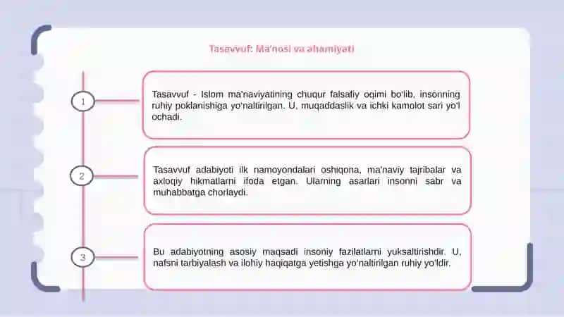Tasavvuf va tasavvuf adabiyotining ilk namoyondalari 3