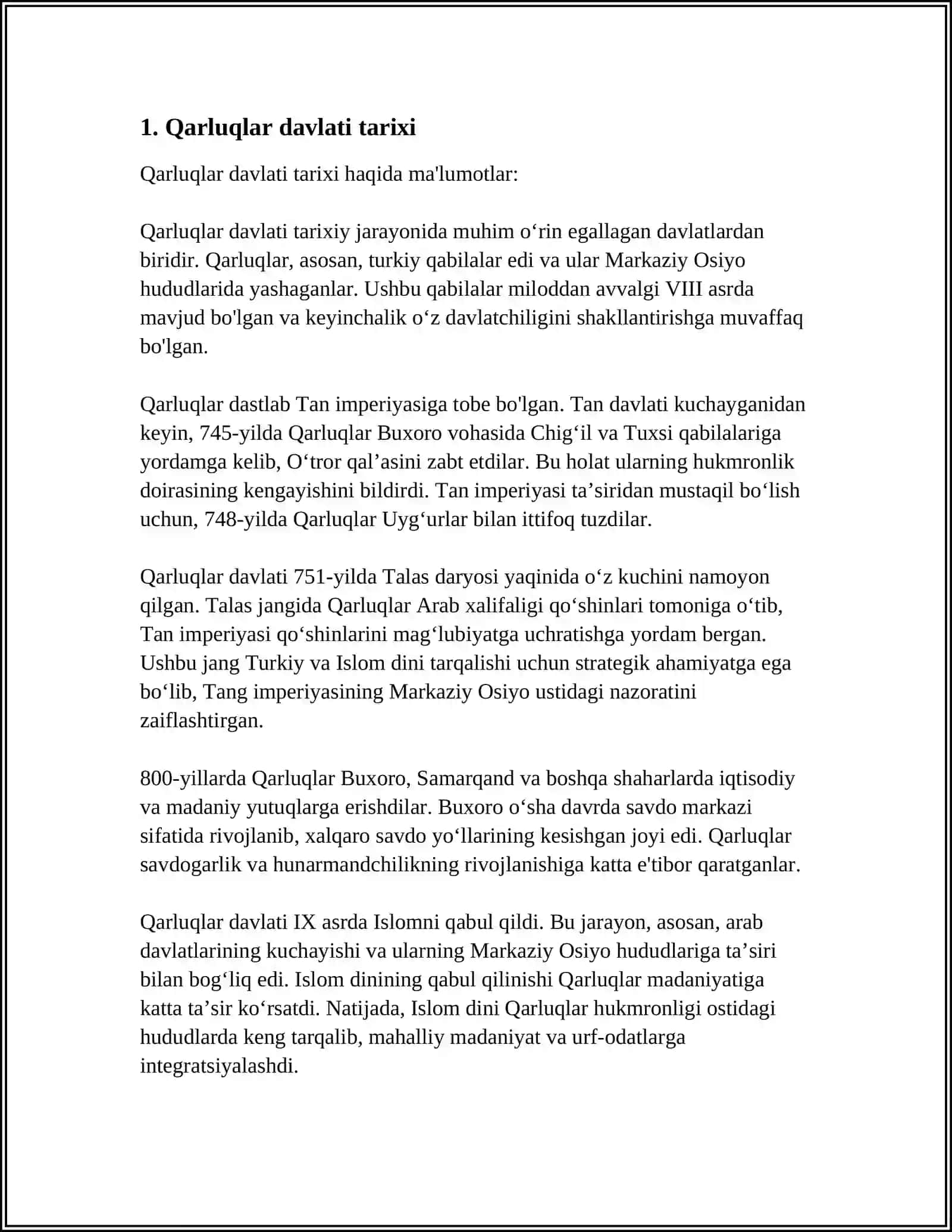 QARLUQLAR DAVLATI 3