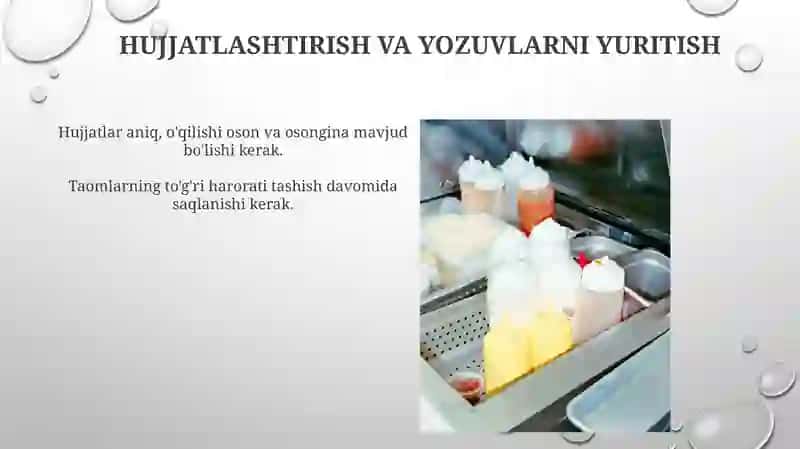 Oziq-ovqat mahsulotlarini tashish qabul qilish gigienik talablari 3