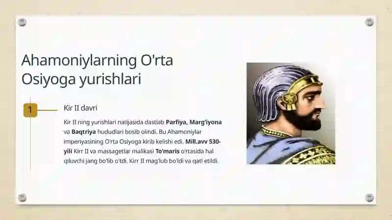 Ahamoniylar tomonidan O'rta Osiyoning bosib olinishi 3