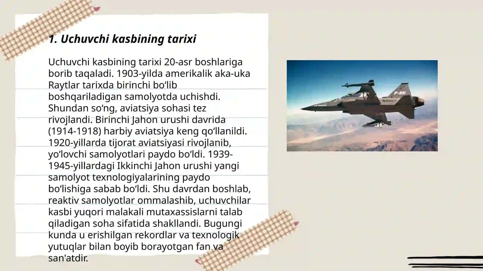 Uchuvchi kasbi.Uchuvchi kasbi haqida tushunch 3