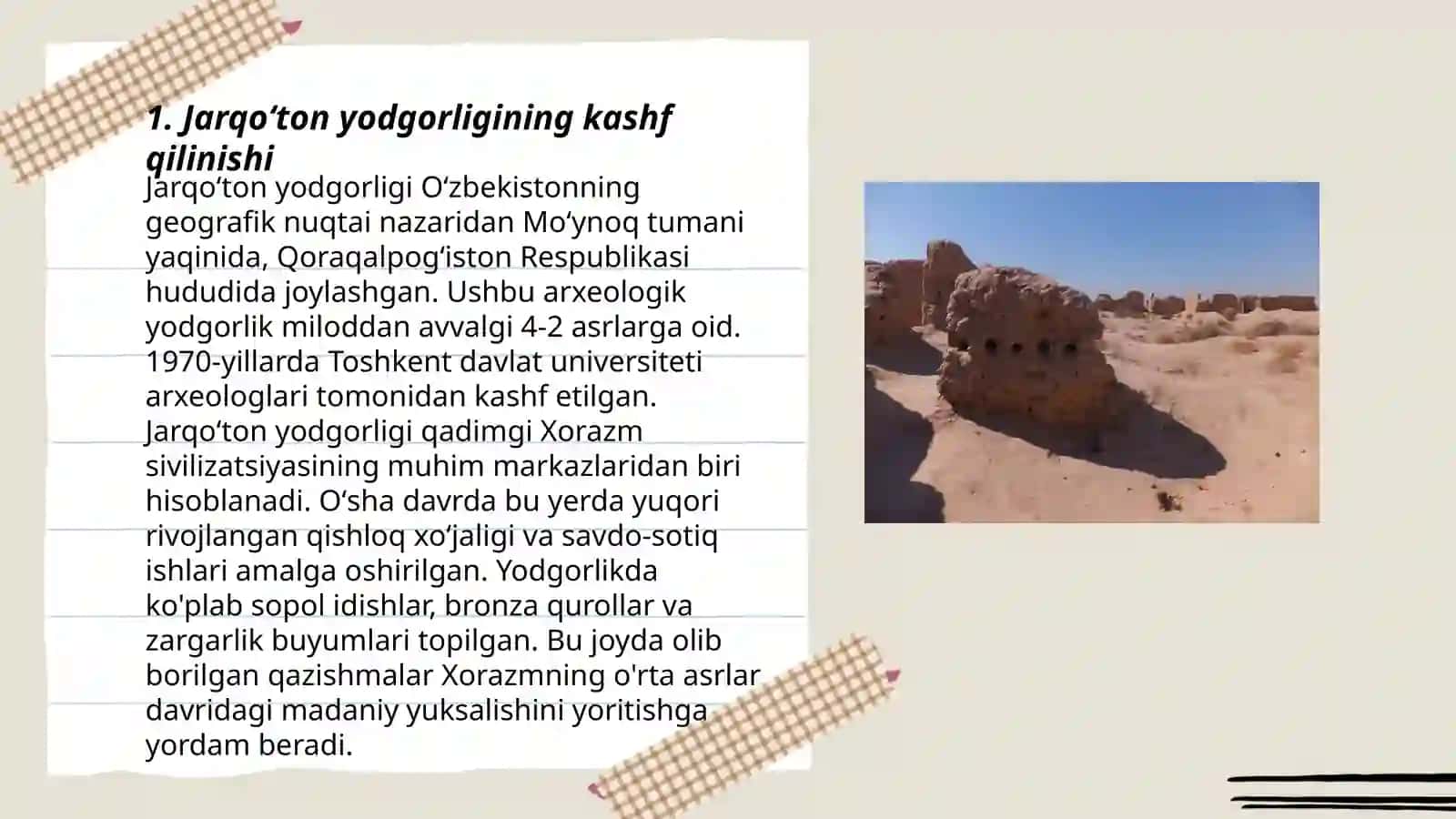 Jarqoʻton yodgorligi tarixi 3