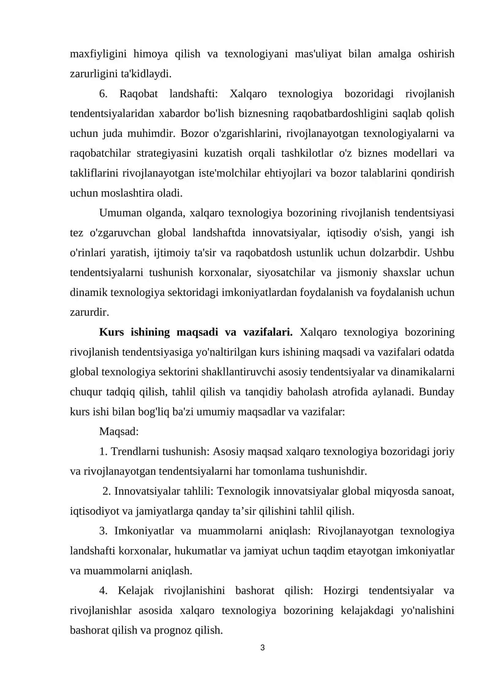 Xalqaro texnologiya bozorining rivojlanish tendensiyasi 3