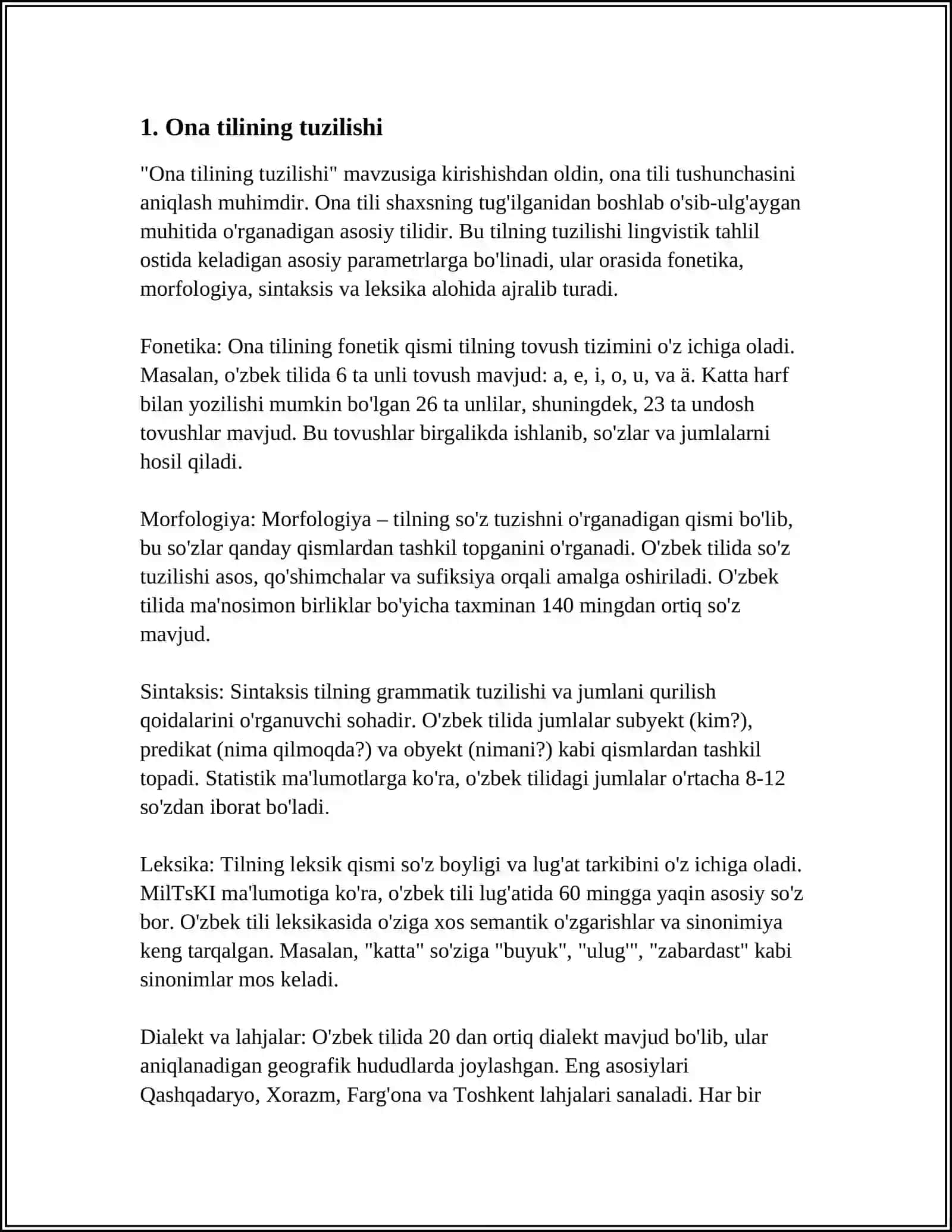 ONA TILIDAN DARSLIK VA OʻQUV QOʻLLANMALARINING BOBLARI VA MAVZULARINI OʻRGANISH 3
