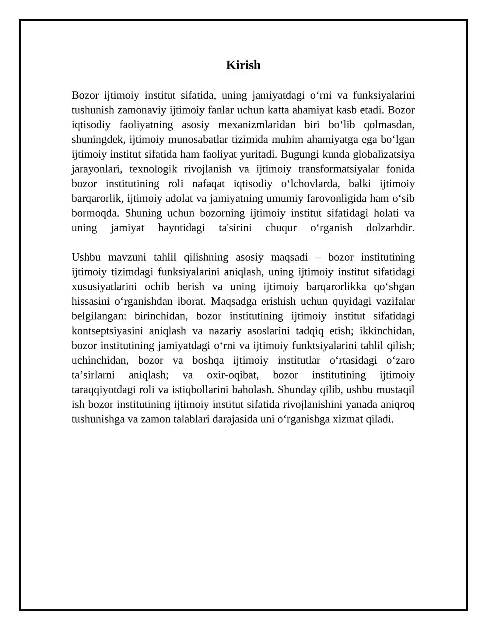 Bozor ijtimoiy institut sifatida 3