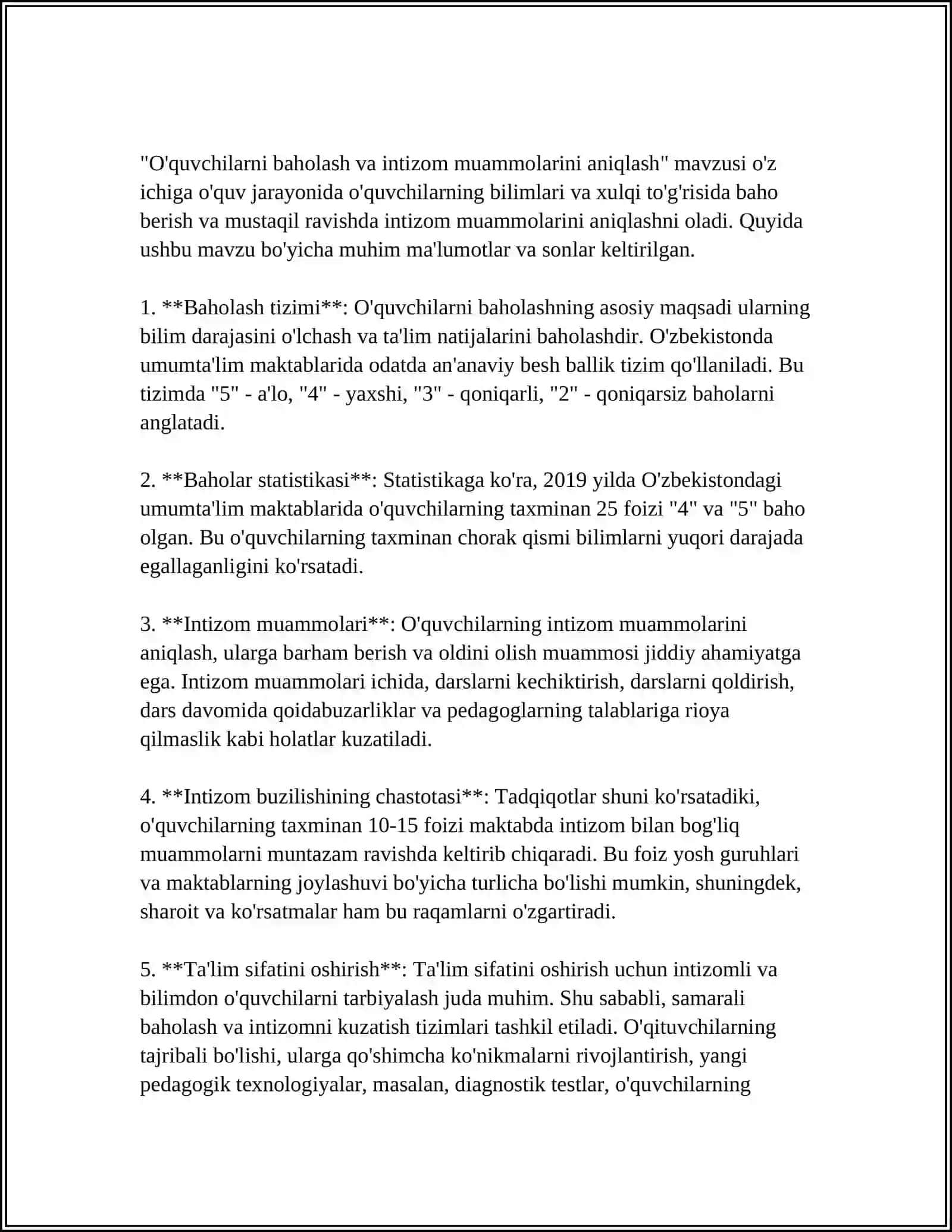 DARS INTIZOMIGA SALBIY MUNODABATDAGI O'QUVCHILARGA NISBATAN KONSTRUKTIV YONDOSHUV VA UNI LOYIHALASH 3