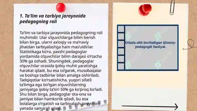 Pedagogning oila bilan olib boradigan ijtimoiy faoliyati 3