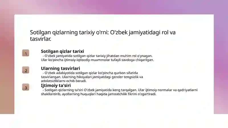Sotilgan qiz qismati " asari 3