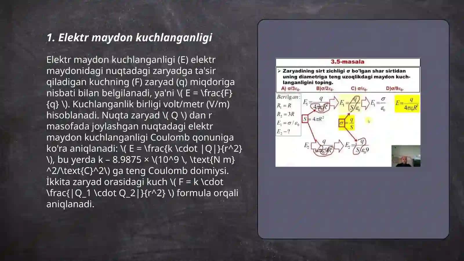 Elektr maydon kuchlanganligi 3