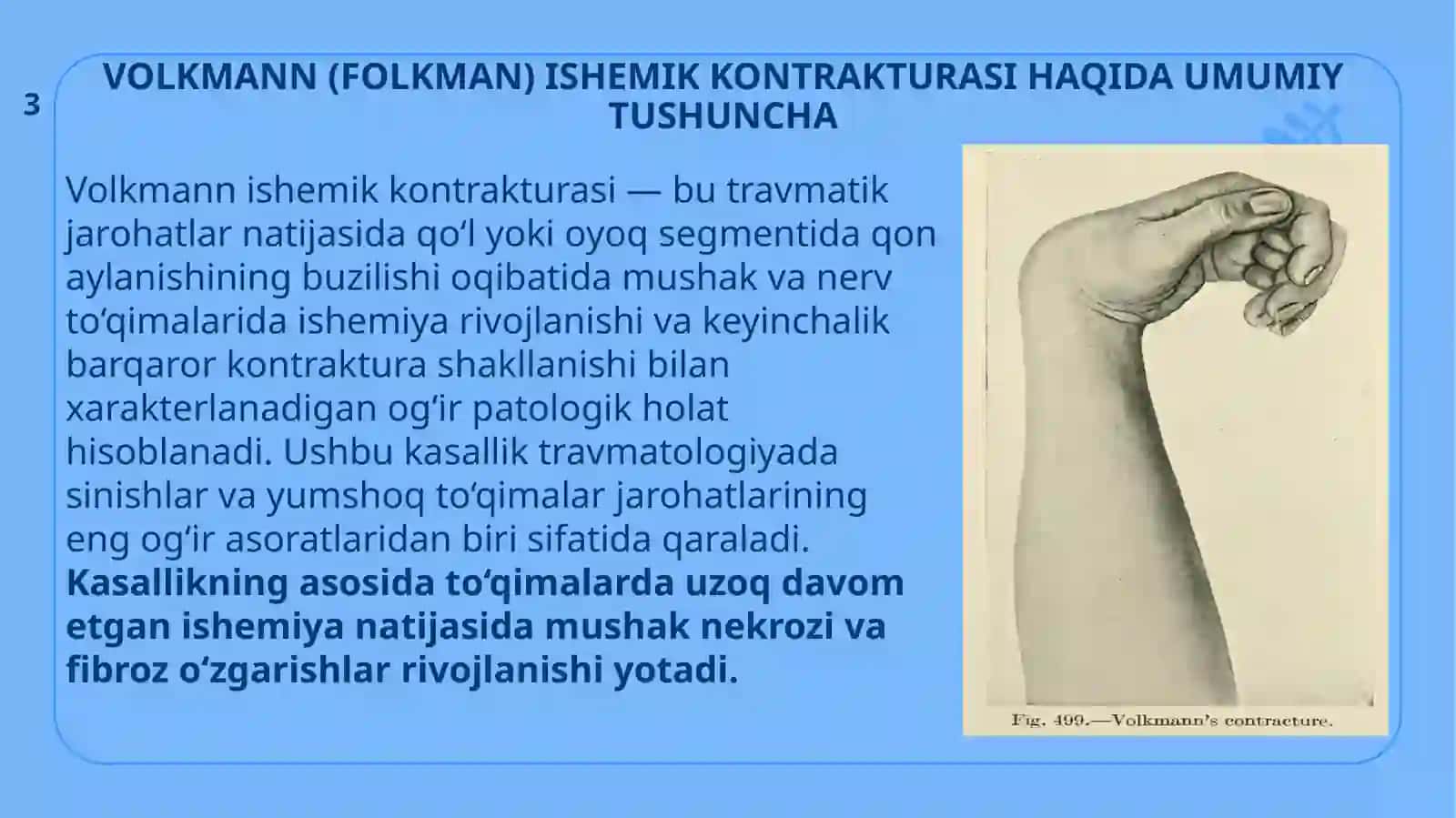 Volkmann (folkman) ishemikkontrakturasi 3