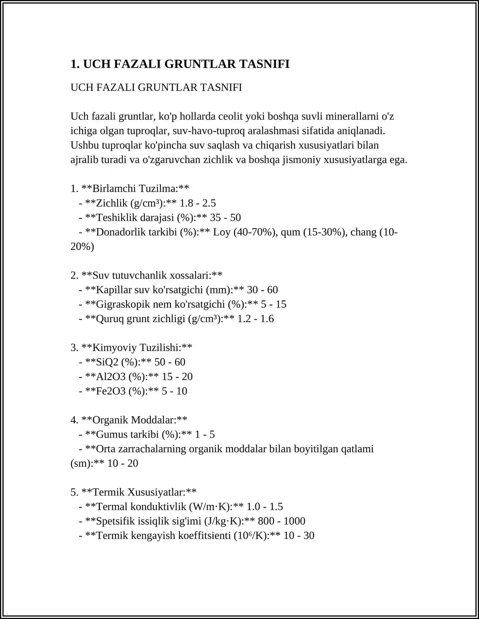 UCH FAZALI GRUNTLAR VA ULARNI MUSTAHKAMLIGI 3
