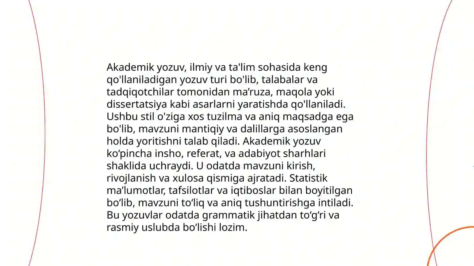 Akademik yozuv va axborot. Axborotning turlari va xususiyatlari 3