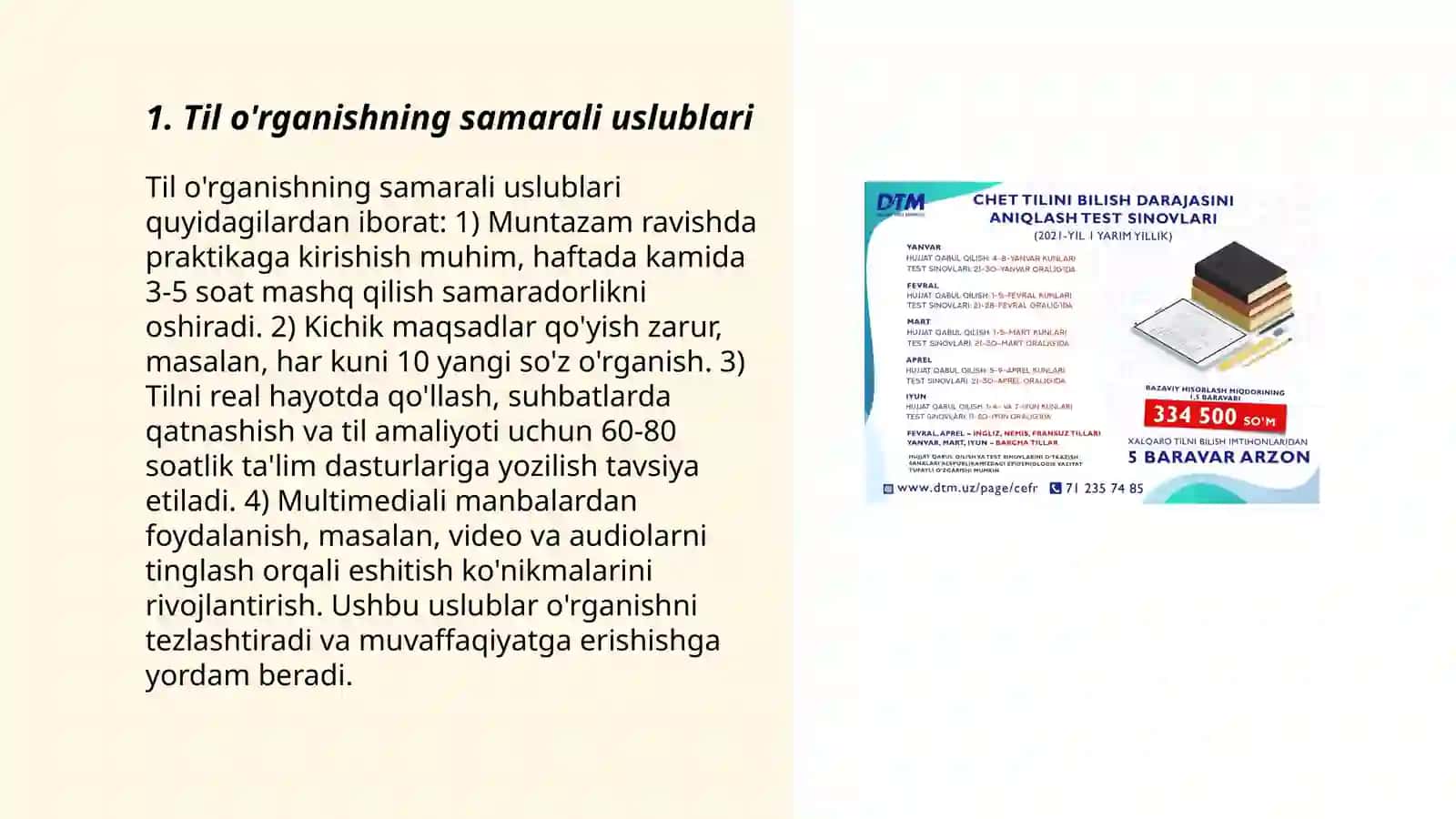 Til o'rganishning samarali uslublari 3