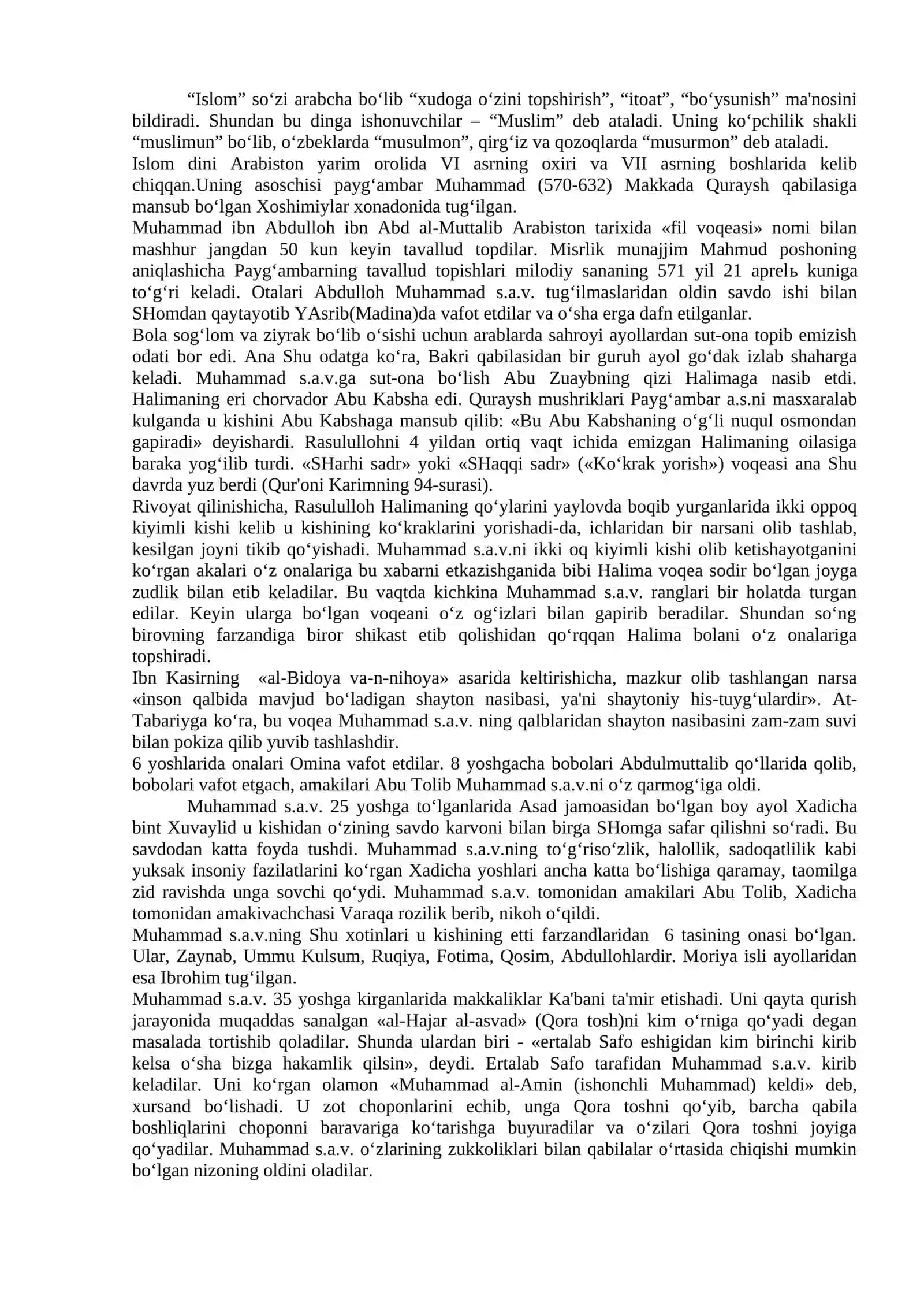 ISLOM DINI TARIXI VA FALSAFASI 3