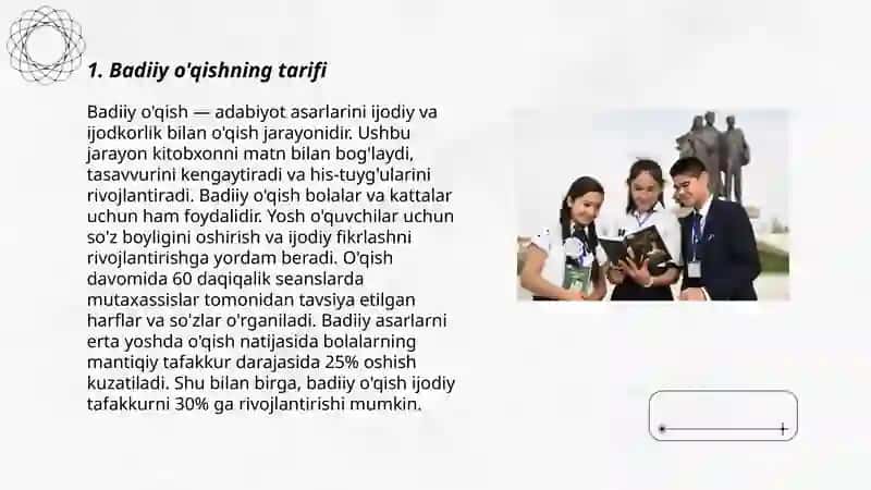 BADIIY O'QISH ASOSLARI FANINING MAQSAD VA VAZIFALARI 3