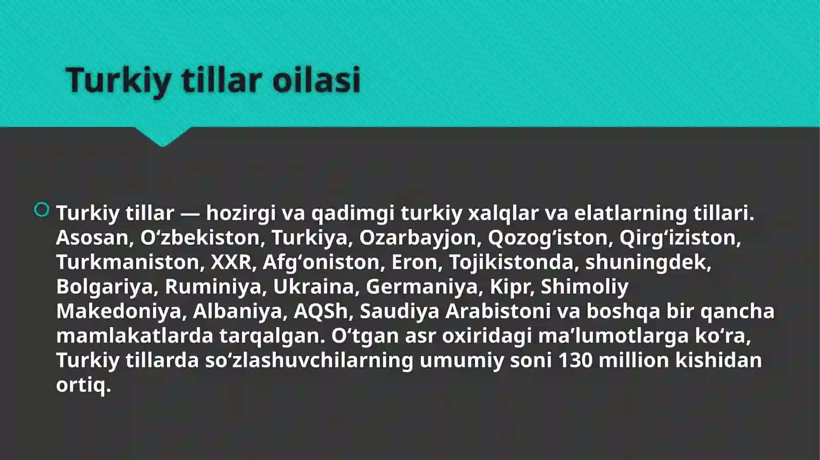 Turkiy tillar qiyosiy grammatikasi fanidan mustaqil ishi 3
