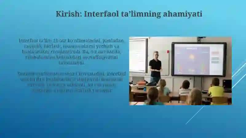 Ta'limning interfaol usullari va darsoʻt ishtehnalogiyalari 3