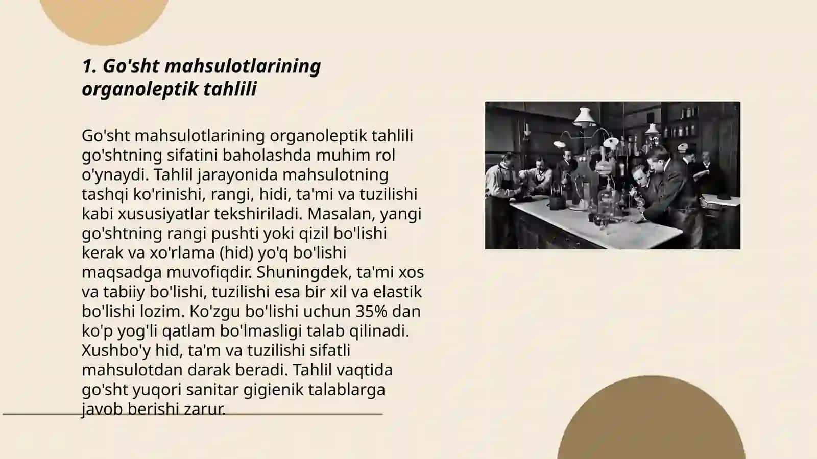 Go'sht mahsulotlarining organoleptik tahlili 3