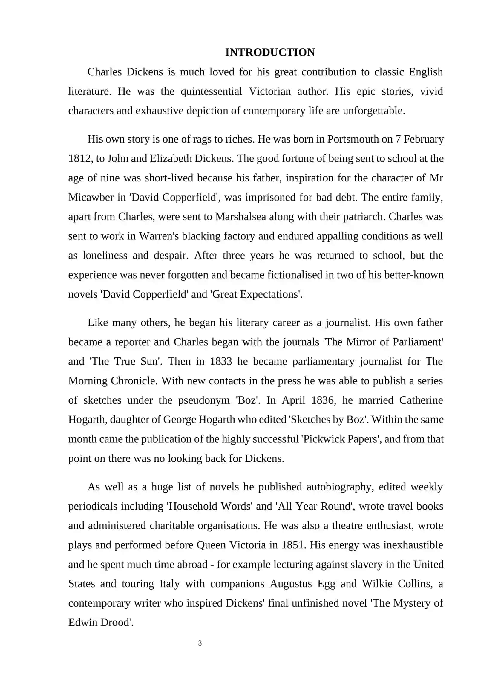 Analysis of Charles Dickens’ sketches by boz 3