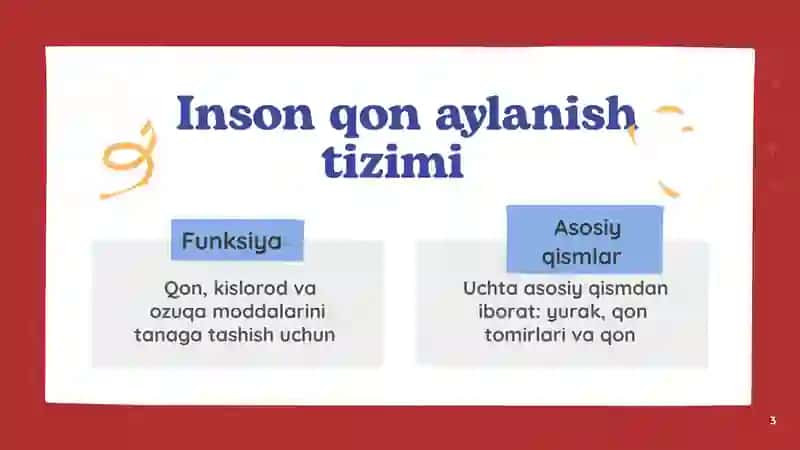 Inson Yurak, Qon va Qon tomirlari haqida tushuncha 3