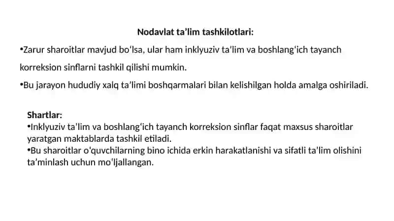 Inklyuziv ta’lim sinflari va boshlang‘ich tayanch korreksion sinflarda o‘quv-ta’lim jarayonini tashkil etish 3