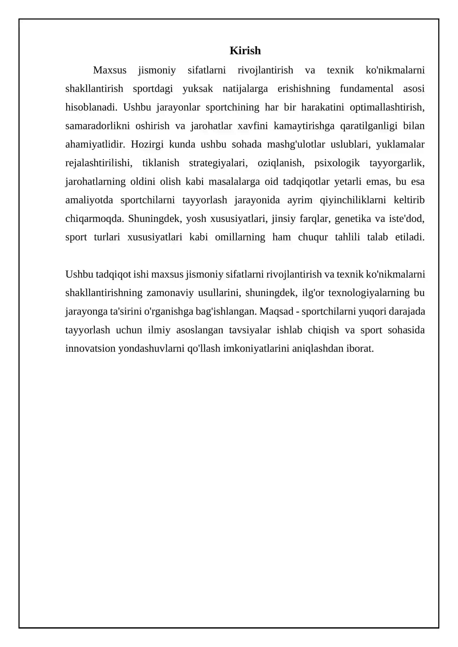 Maxsus jismoniy sifatlar va texnik ko'nikmalarni rivojlantirish asoslari 3