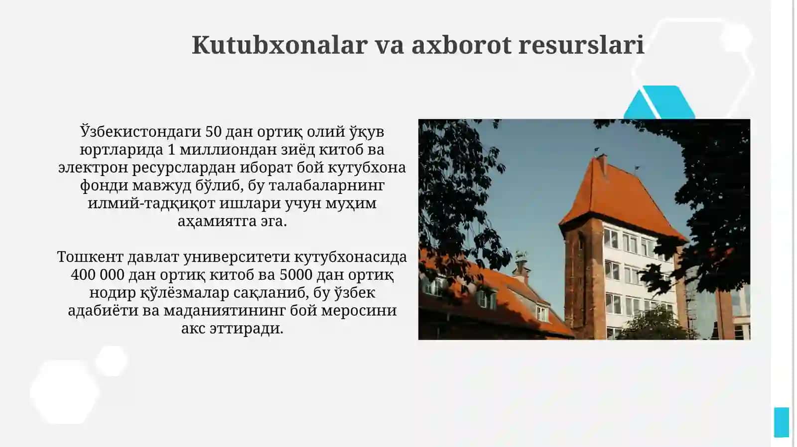 Institut va Universitetlar haqida umumiy ma'lumot 3
