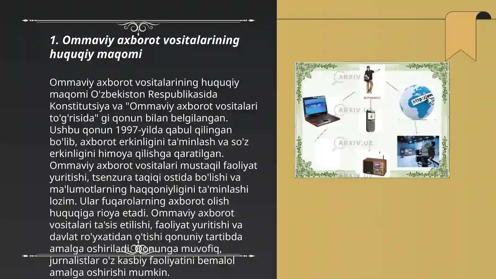 Ommaviy axborot vositalarining faoliyati 3