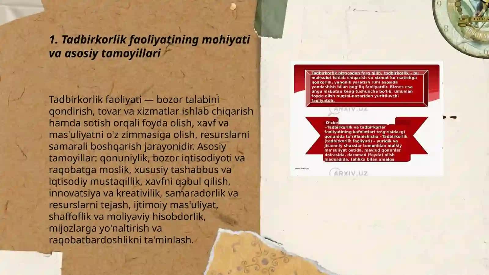 Tadbirkorlik faoliyati va uning shakllari 3
