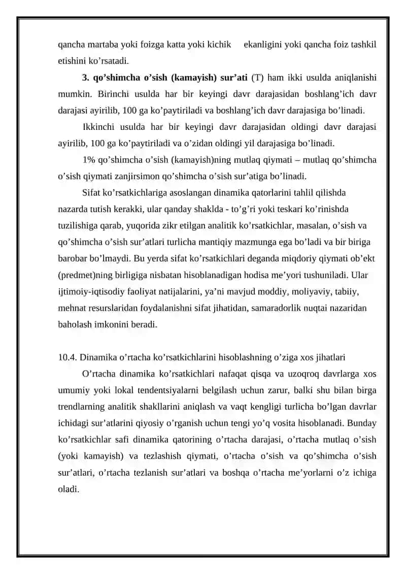 Dinamika qatorlarida prognozlash 3