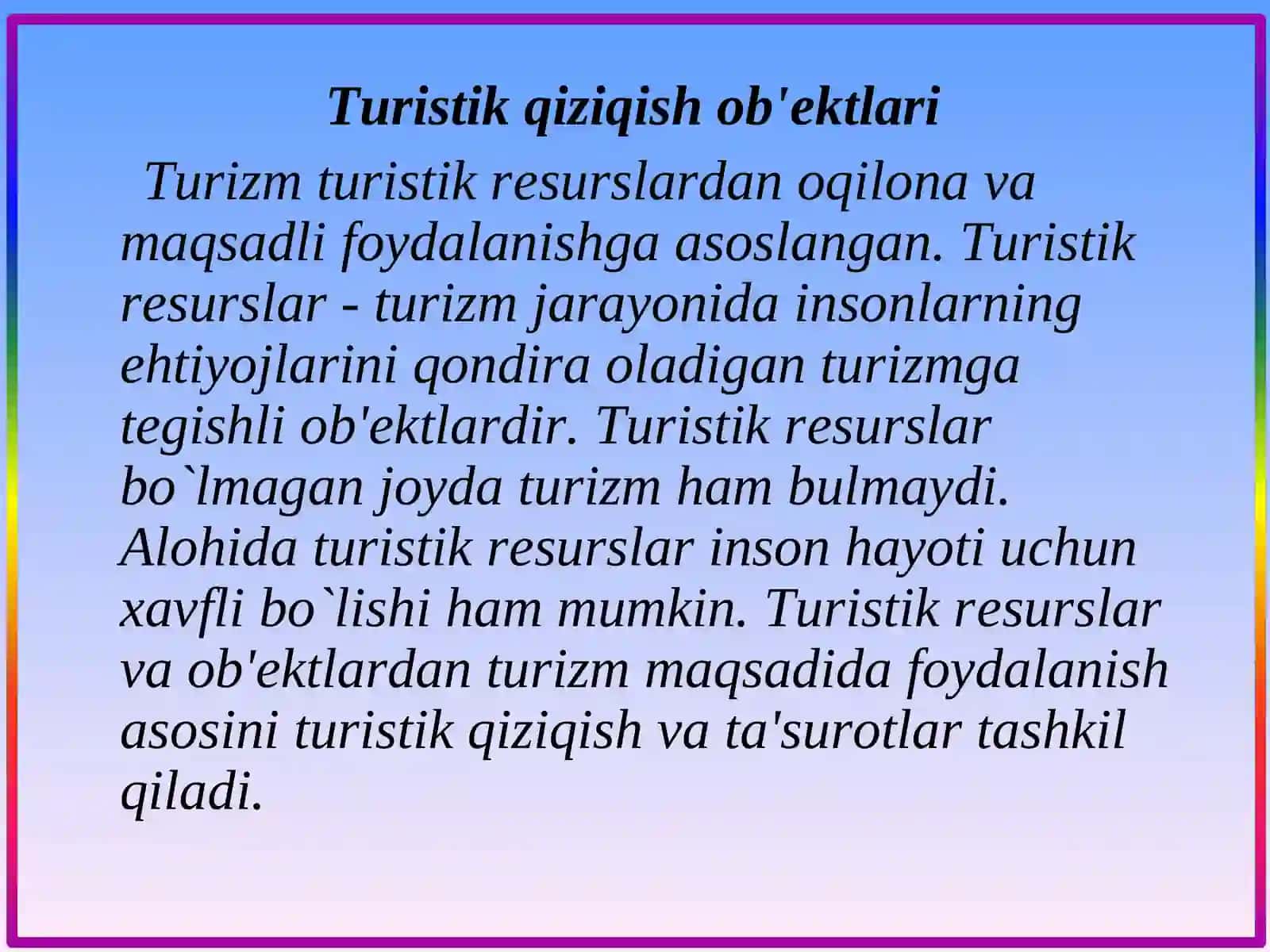 Turistik rеsurslar 3