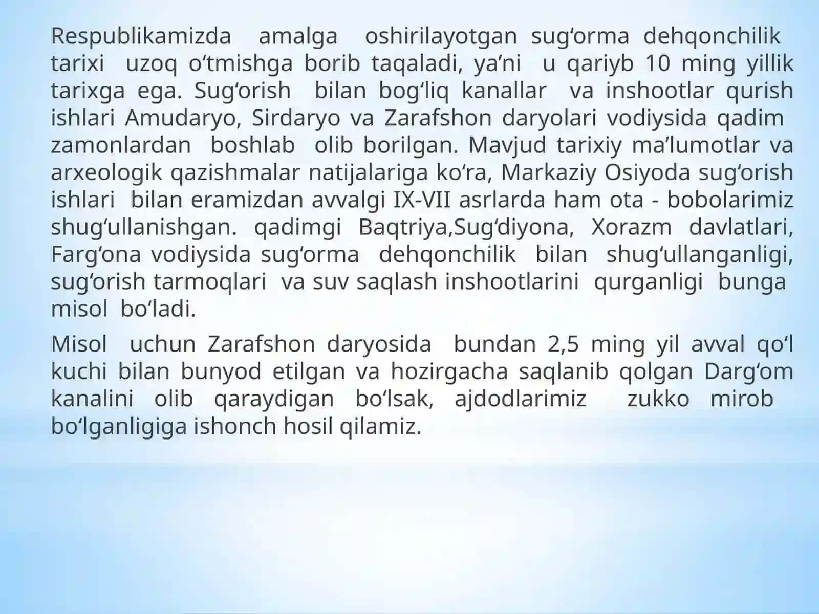 Kanallardagi gidro texnika inshootlaridan foydalanish 3