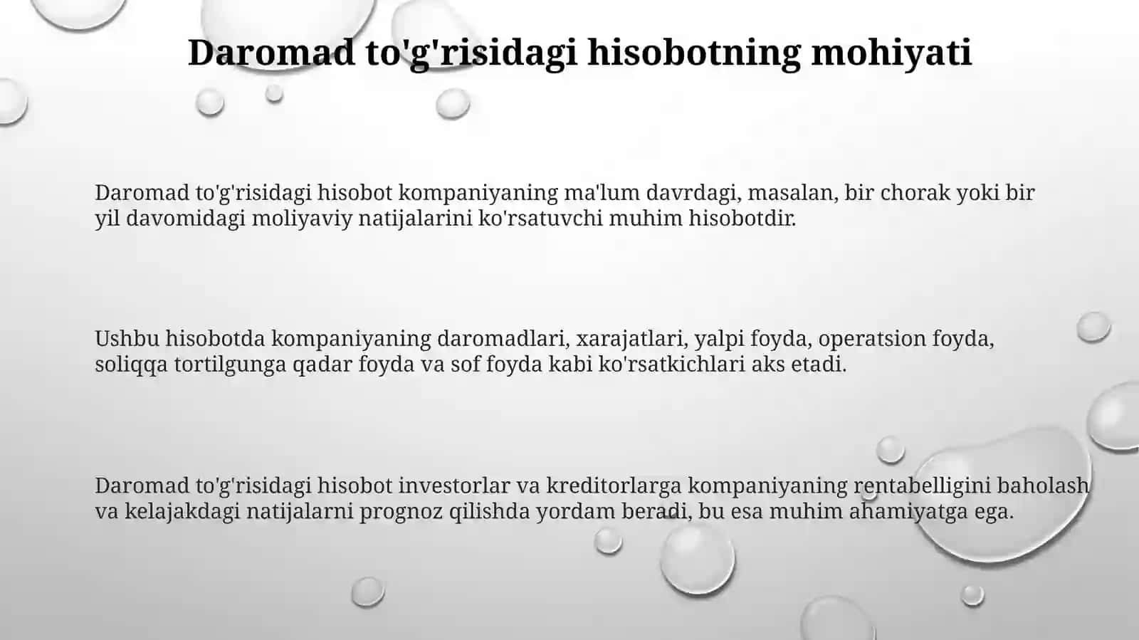 Moliyaviy natijalar hisobi 3