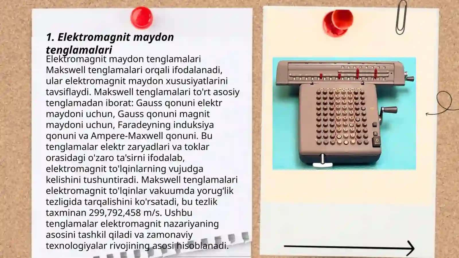 Elektromagnit maydon tenzorining komponentlarini hisoblash 3