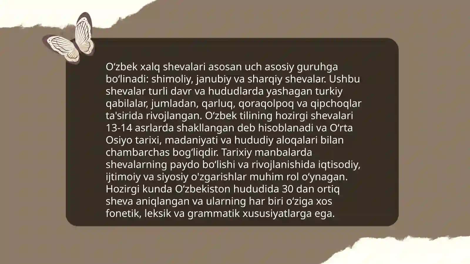 Ozbek xalq shevalarining organilish tarixi 3