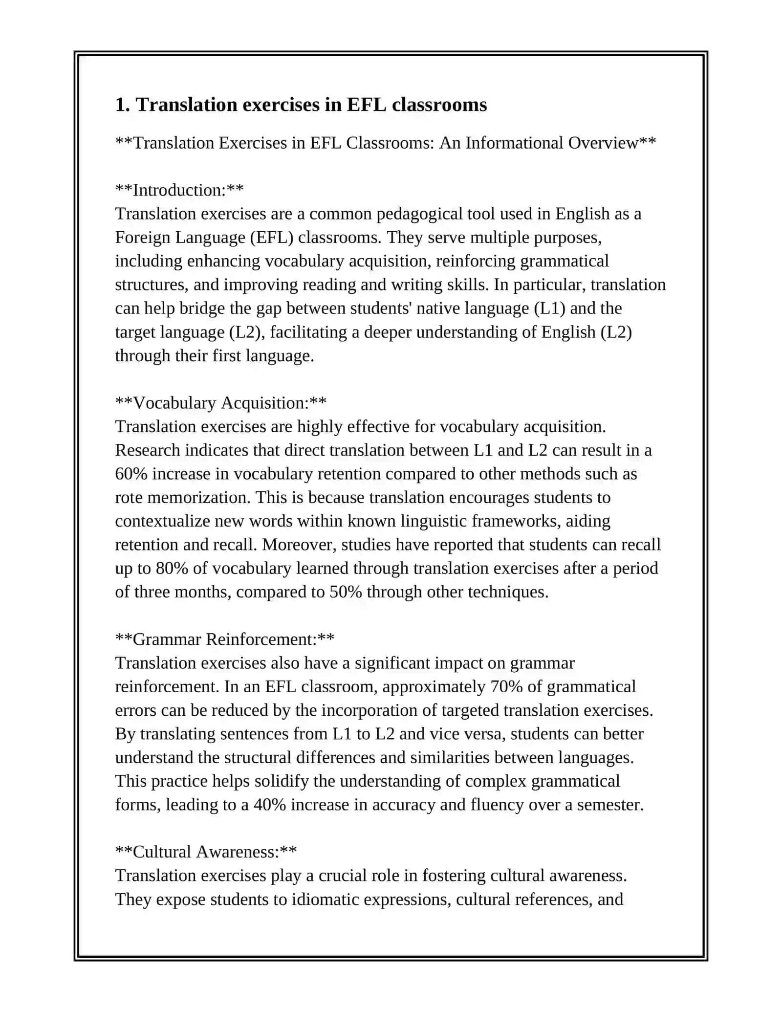 EUN-YOUNG KIM, USING TRANSLATION EXERCISES IN THE COMMUNICATIVE EFL WRITING CLASSROOM 3