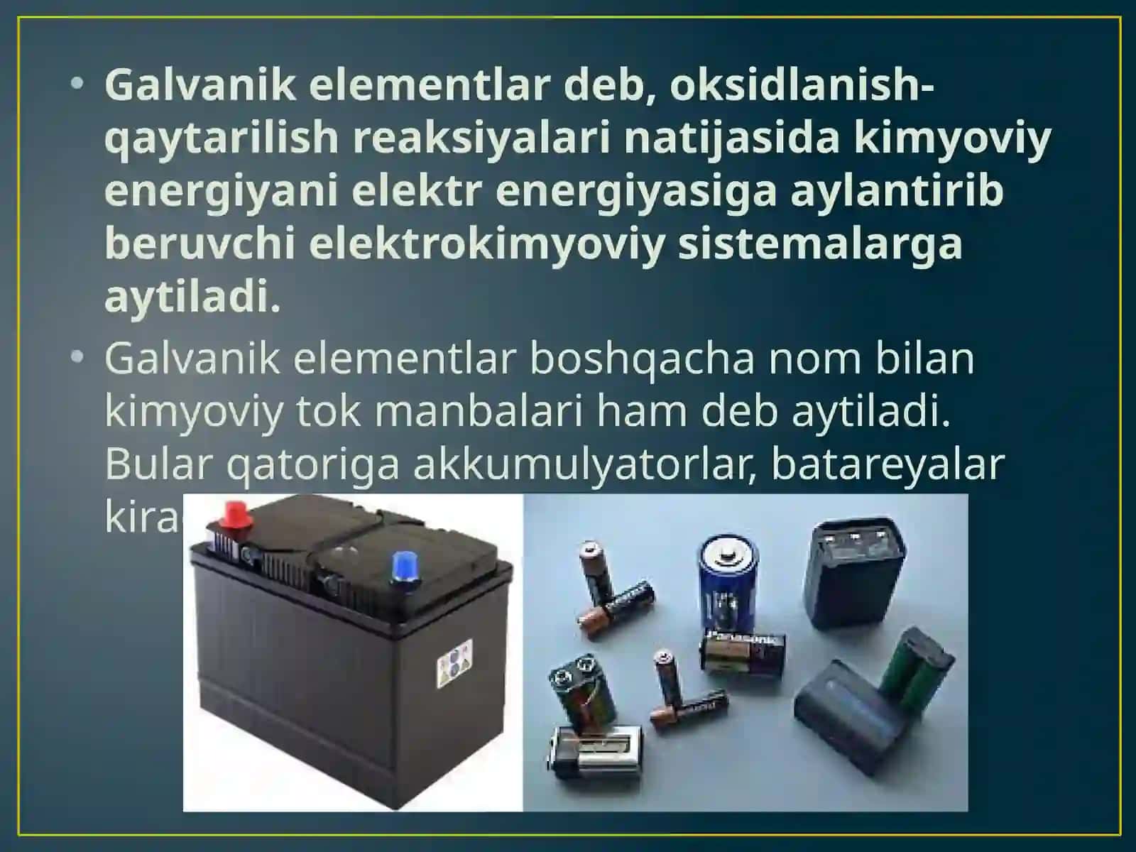 Galvanik elementlar 3