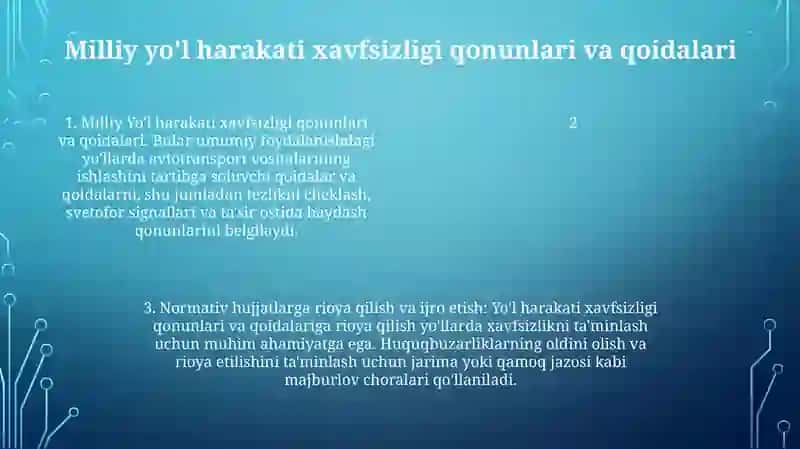 Avtomobil Yo‘llari Va Shahar Ko‘Chalarining Ko‘Tarilish Tushish Bo‘Yicha Harakat Xavfsizligi Qo‘Yilgan Me’Yoriy TalablarniO‘Rganish 3