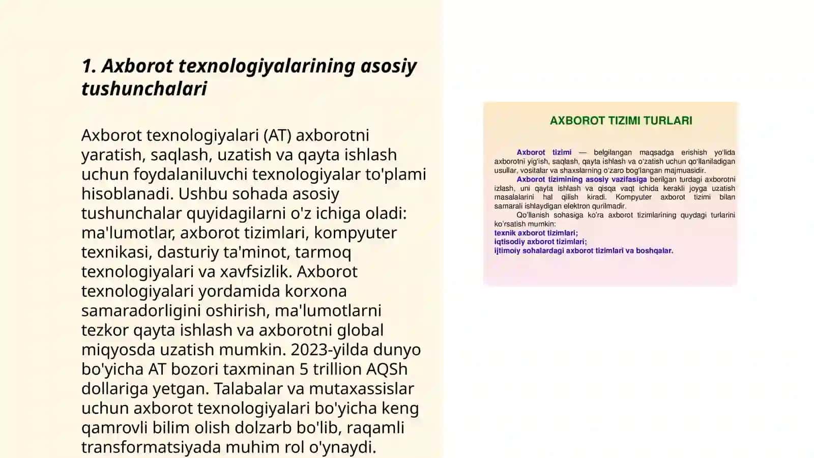 Axborot texnalogiyalarining infratuzilmasi 3