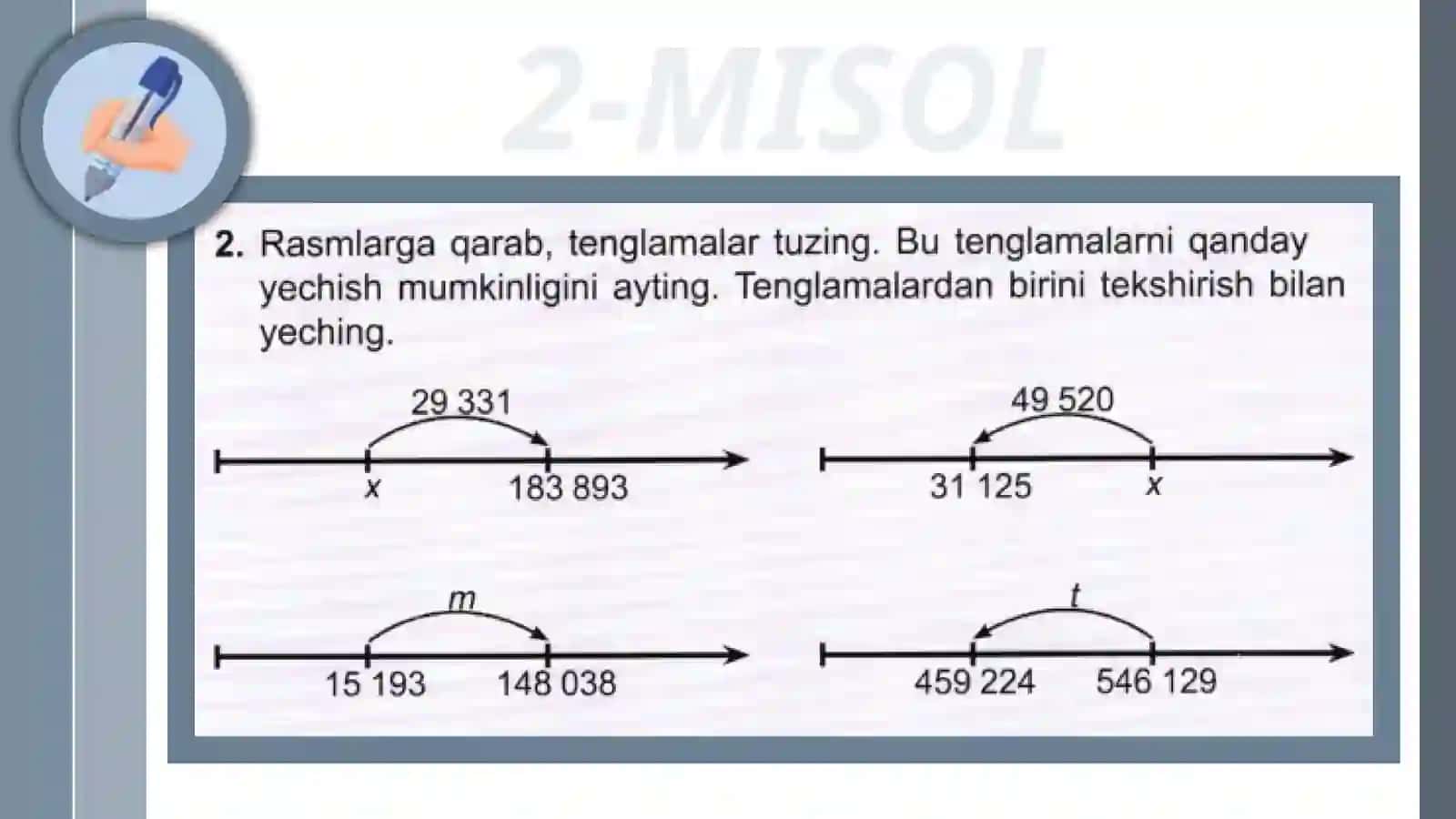 SONLI NUR YORDAMIDA MASALALAR YECHISH 3