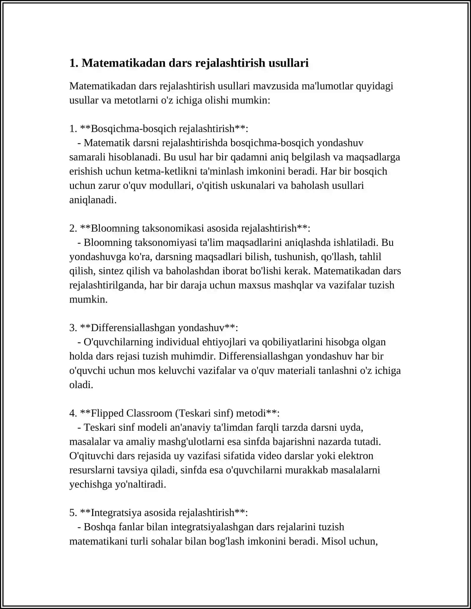 BOSHLANGʻICH SINFLARDA MATEMATIKA O'QITISH METODLARI 3