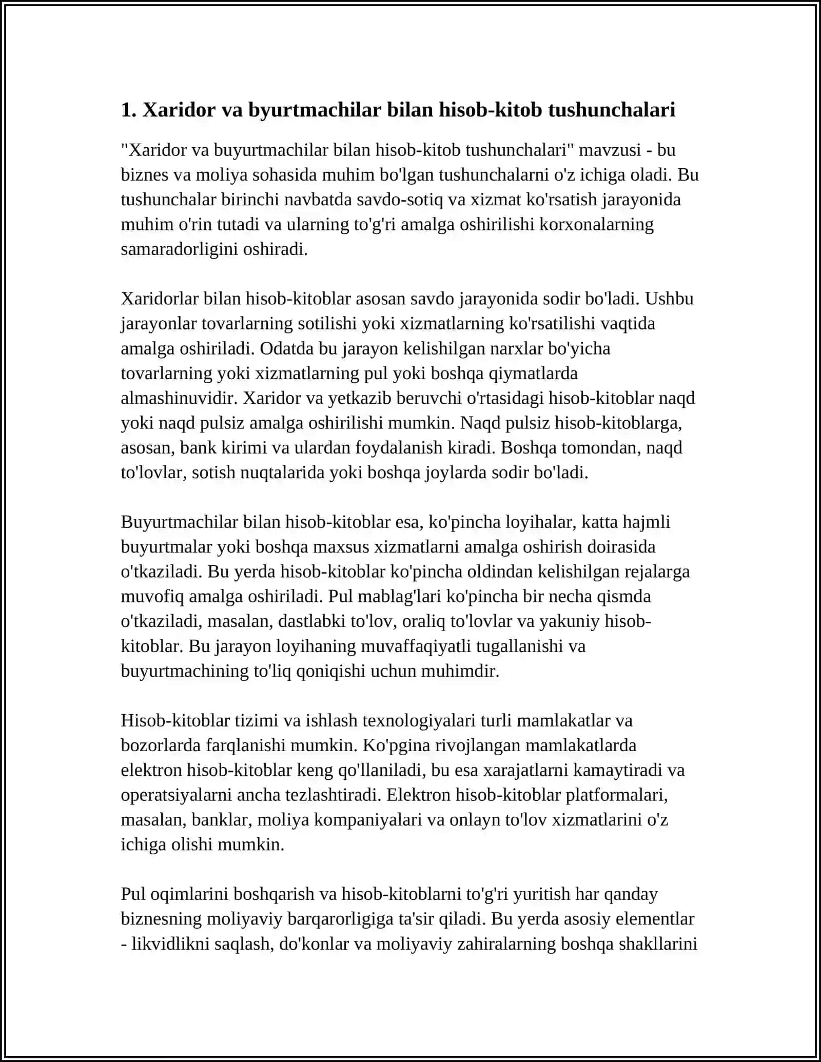 XARIDOR VA BYURTMACHILAR BILAN HISOBLASHUVLAR HISOBI 3